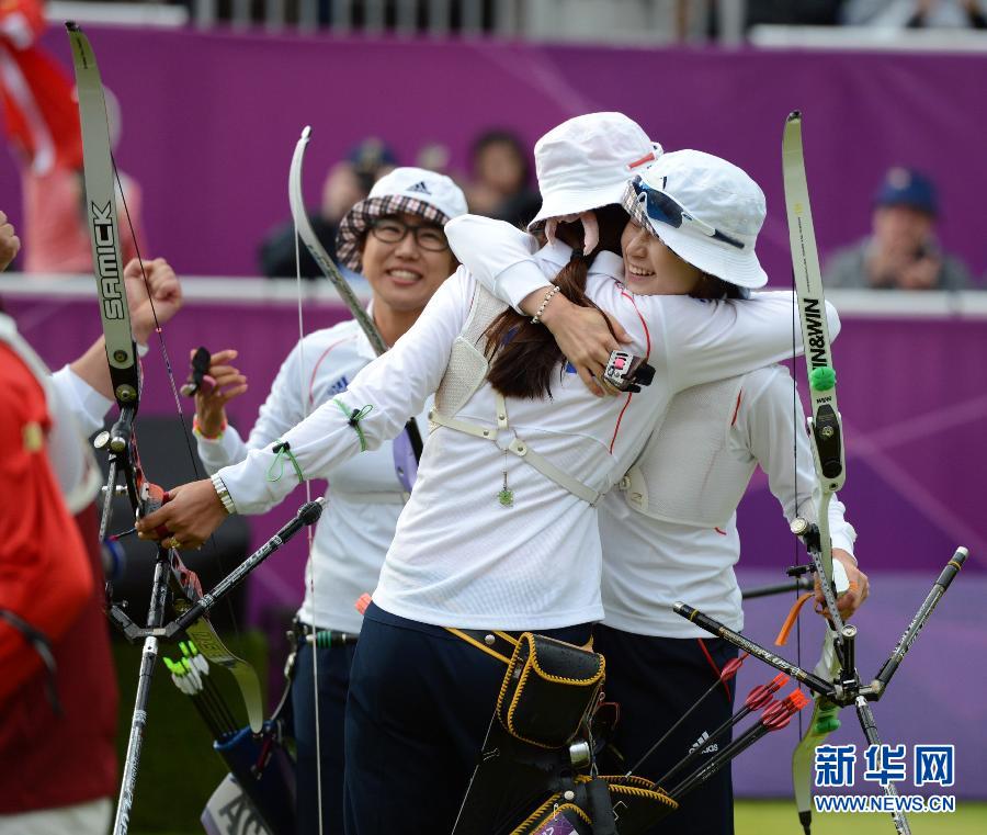 韩国射箭选手稳定发挥夺得第一名